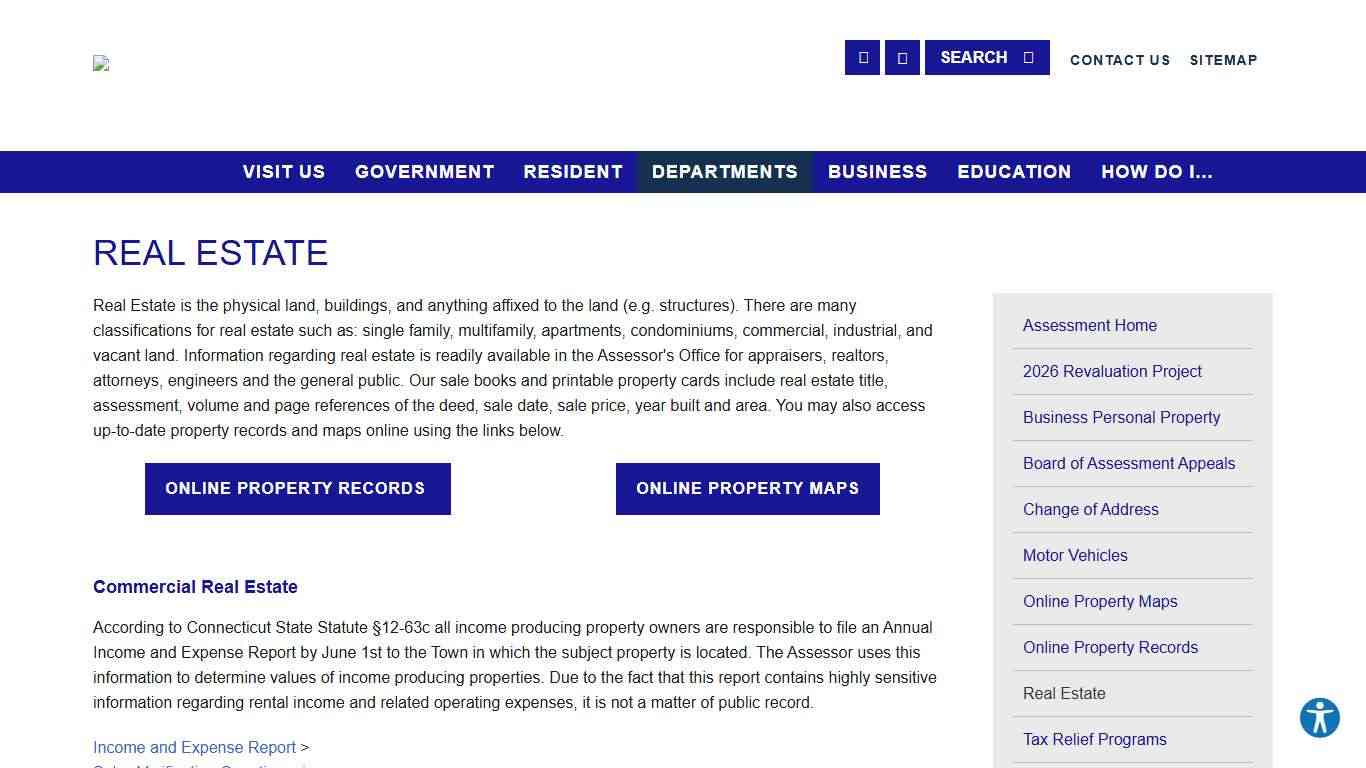 Real Estate - Town of West Hartford